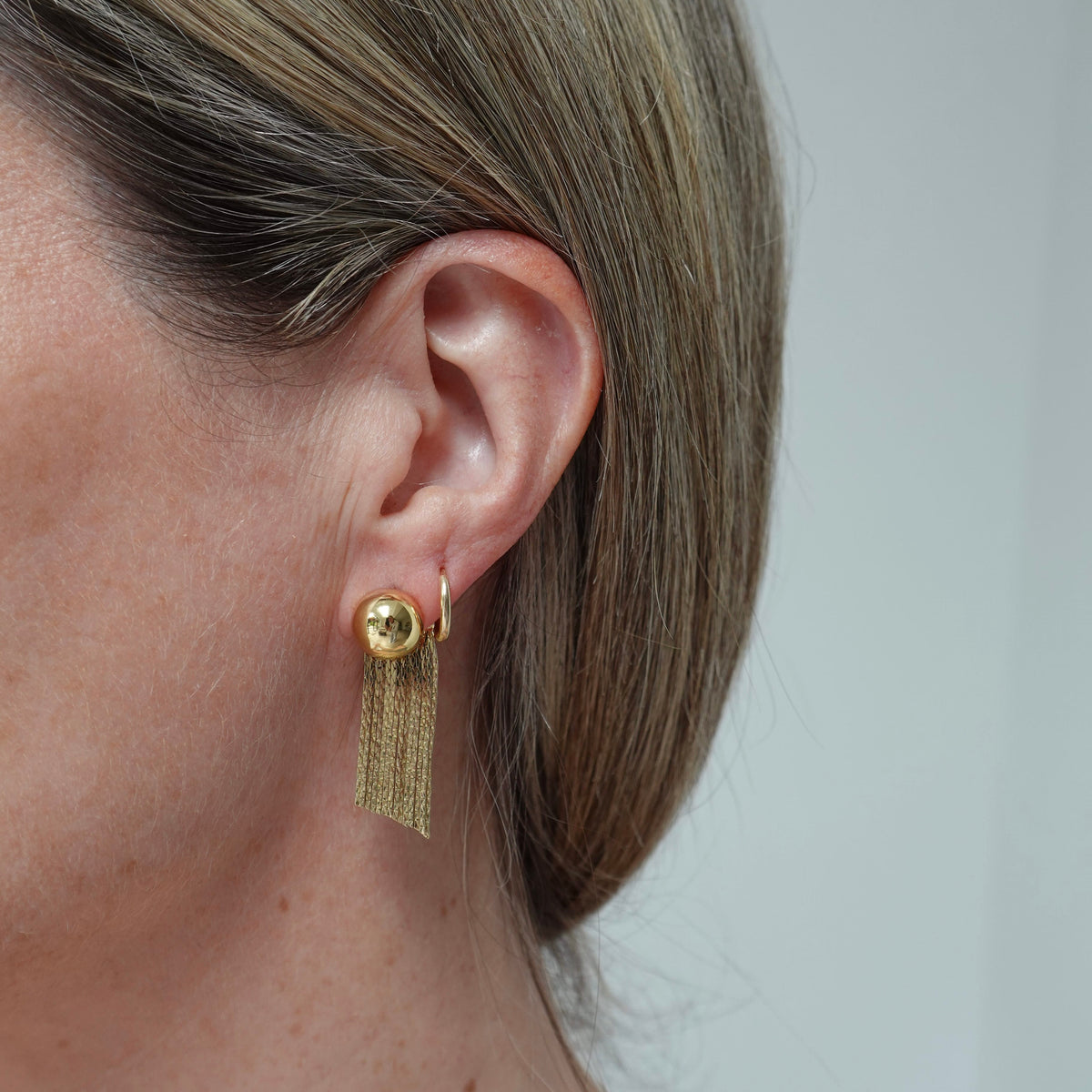 Pearl Octopuss.y Gold Tiny Medusa Earrings