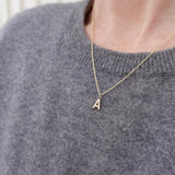 Loulerie 9k Diamond Gold Initial (8mm)