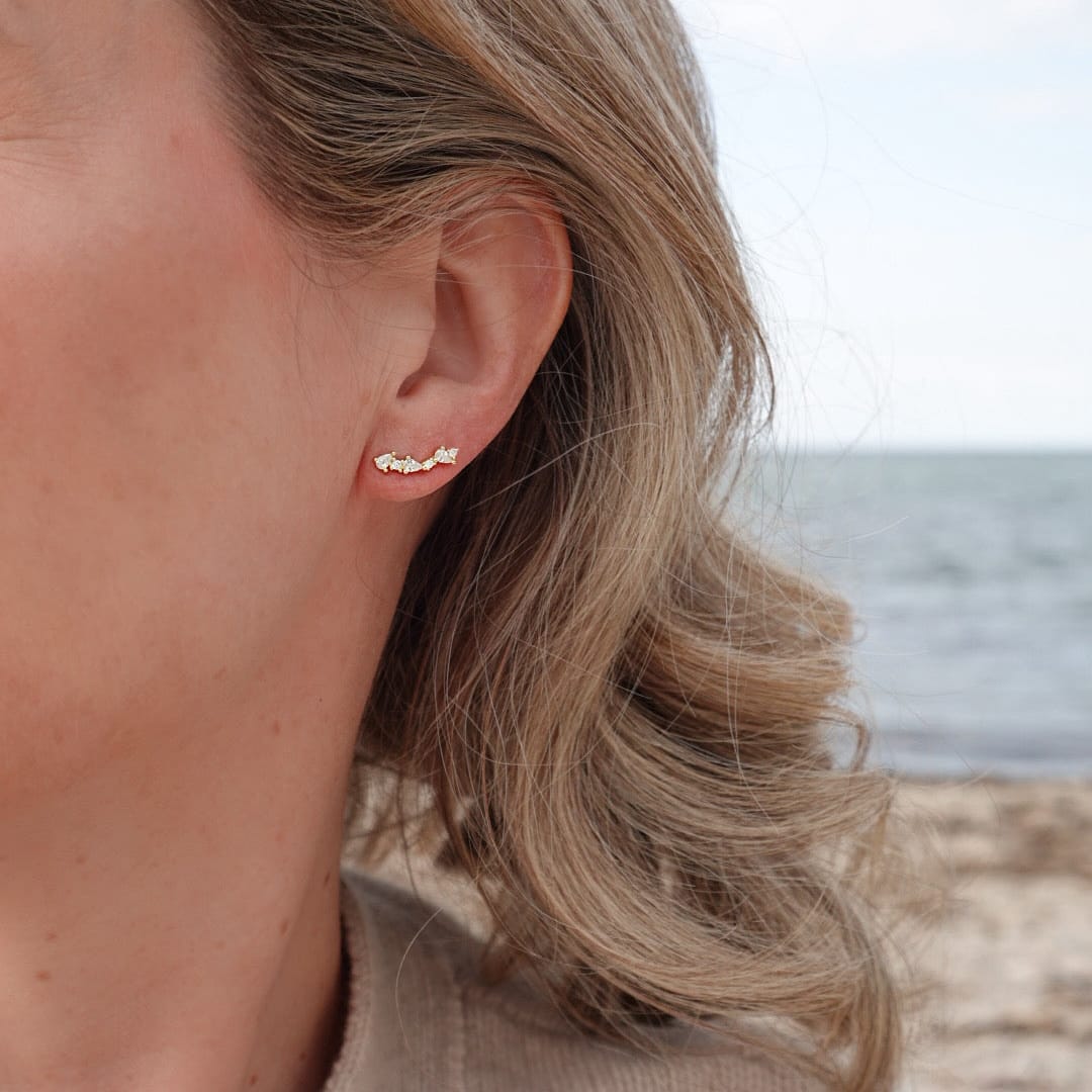 Loulerie Crystal Ear Climbers