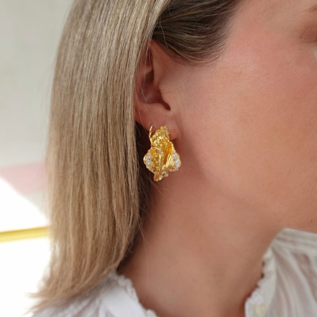 Joanna Laura Constantine Textured Eau de Rose Stud Earrings