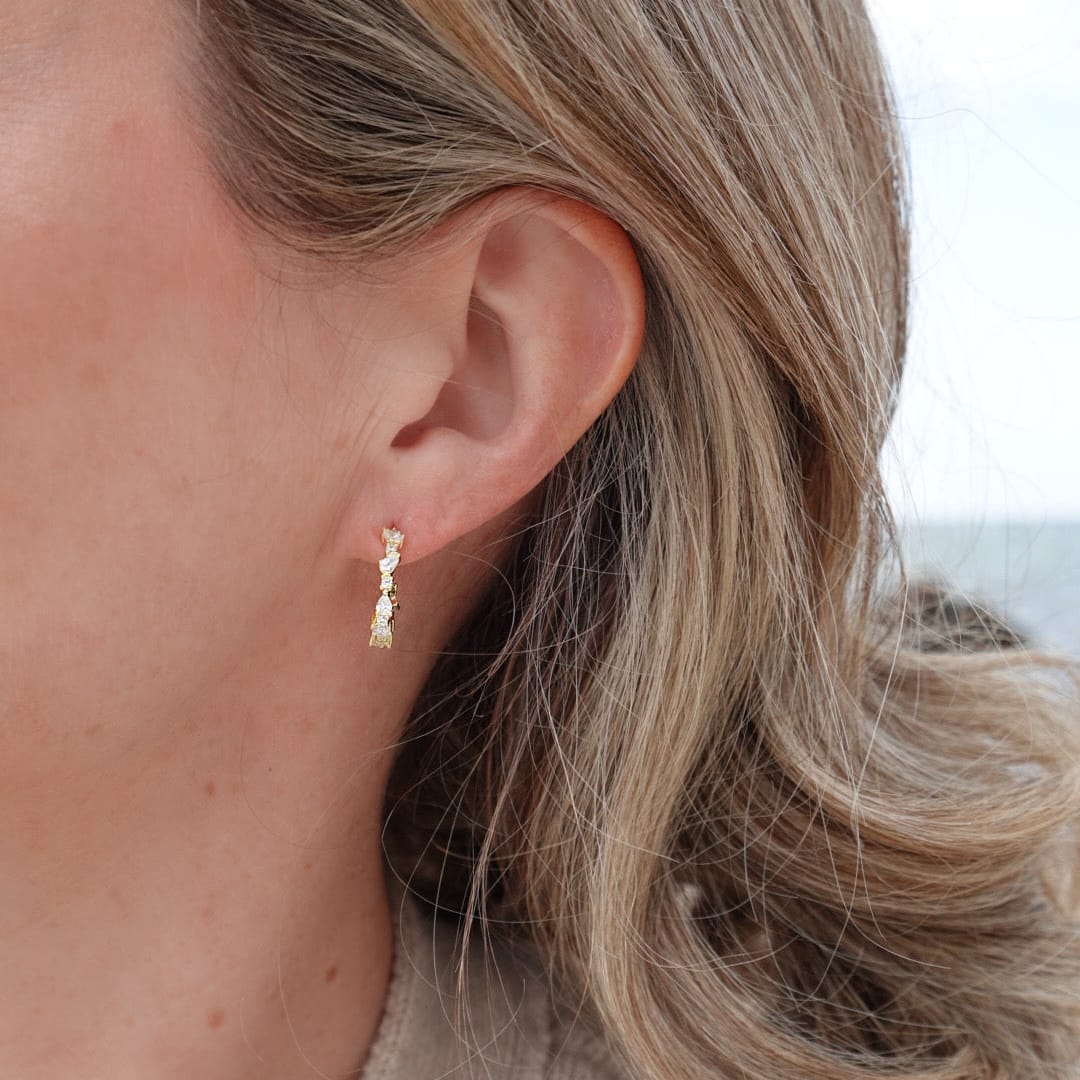 Loulerie Lumière Crystal Hoops 12mm