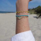 Loulerie Turquoise Crystal Disc Bracelet