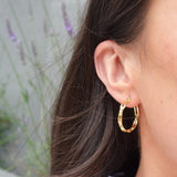 18k gold plated link hoops