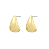 gold plated curve earrings statement