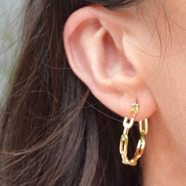 Link gold hoops