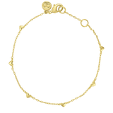 Gold heart charm bracelet