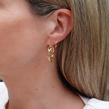 Link hoops with gold plating