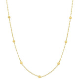 Gold necklace with small bead
