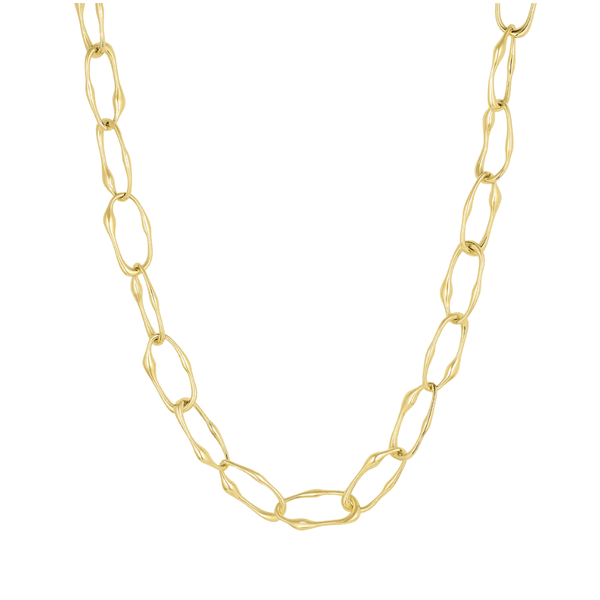 Organic shaped gold necklace