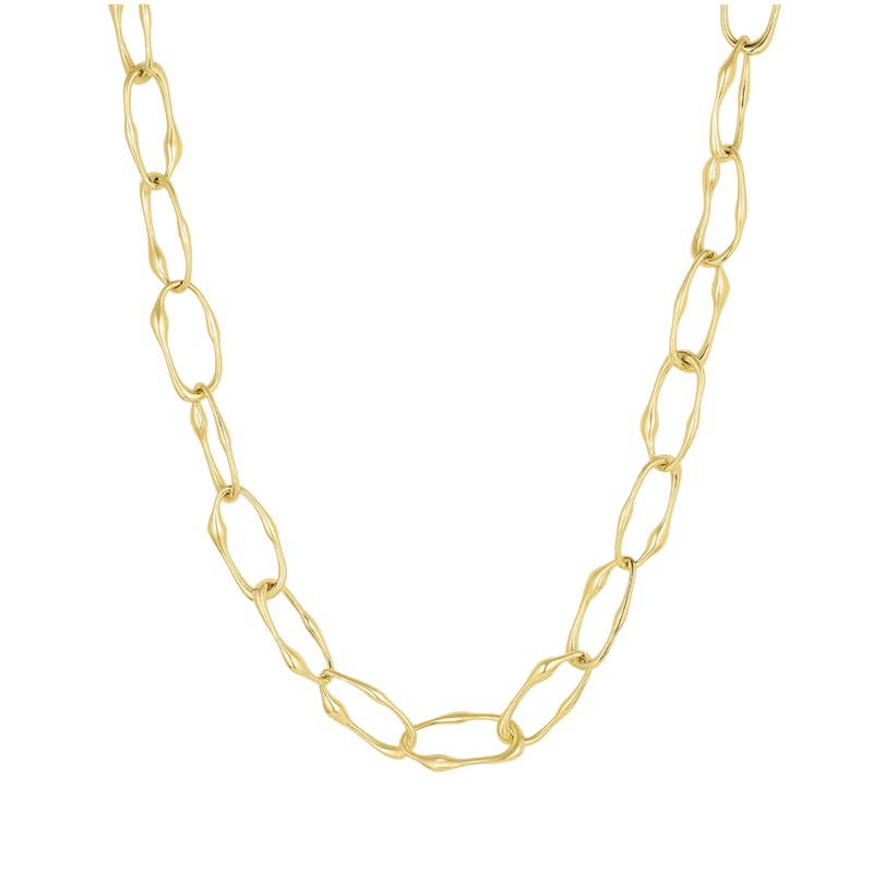 Organic shaped gold necklace