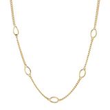 gold plated oval link necklace