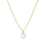 Pearl and link necklace