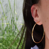 Textured big hoops