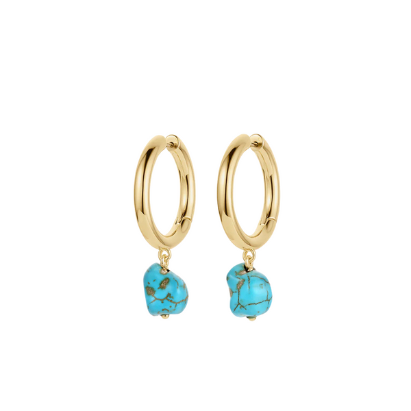 Turquoise hoops