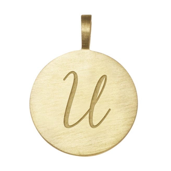 Loulerie 9k Gold Individual Initial Disc 15mm