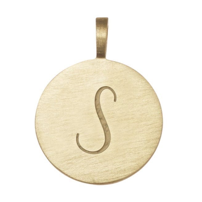 Loulerie 9k Gold Individual Initial Disc 15mm
