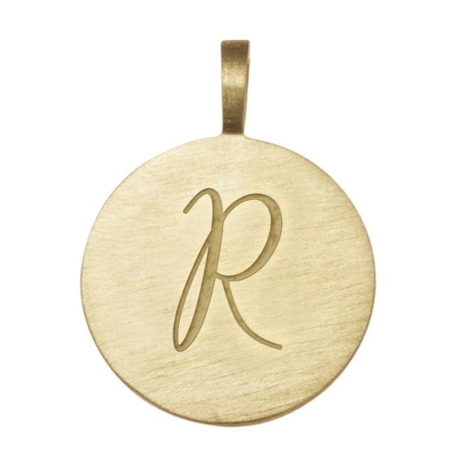 Loulerie 9k Gold Individual Initial Disc 15mm