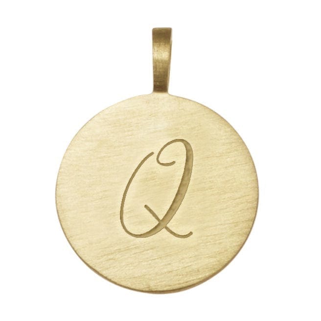 Loulerie 9k Gold Individual Initial Disc 15mm