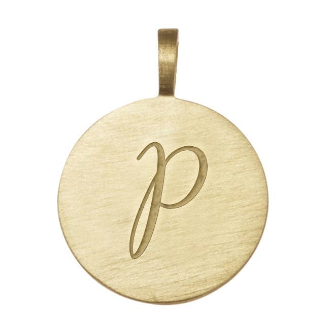 Loulerie 9k Gold Individual Initial Disc 15mm