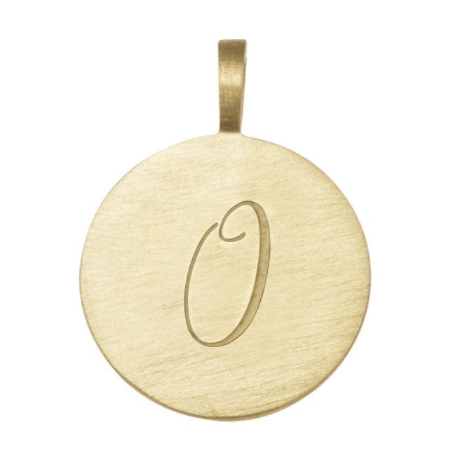 Loulerie 9k Gold Individual Initial Disc 15mm