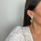 Mignonne Gavigan White Gold Joanna Shell Drop Earrings