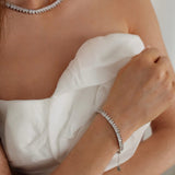 Loulerie Crystal Teardrop Tennis Bracelet