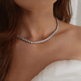 Loulerie Crystal Teardrop Tennis Necklace