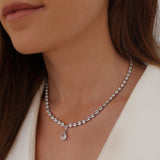 Loulerie Crystal Pear Cut Drop Necklace  - Sign up for Back in Stock Notification