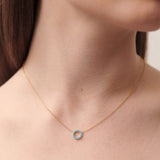 Loulerie Turquoise Circle Necklace