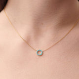 Loulerie Turquoise Circle Necklace