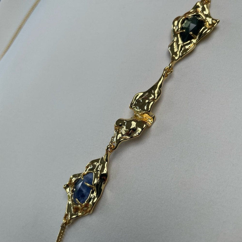Alexis Bittar Brut Gold Long Station Necklace