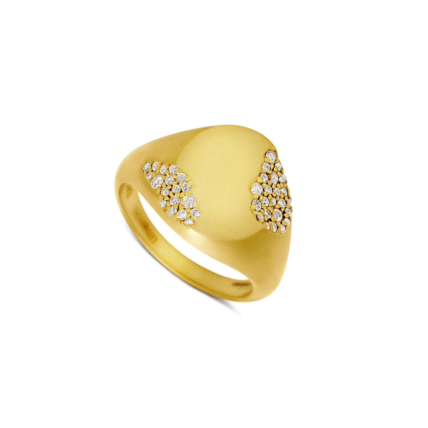 gold diamond signet ring 