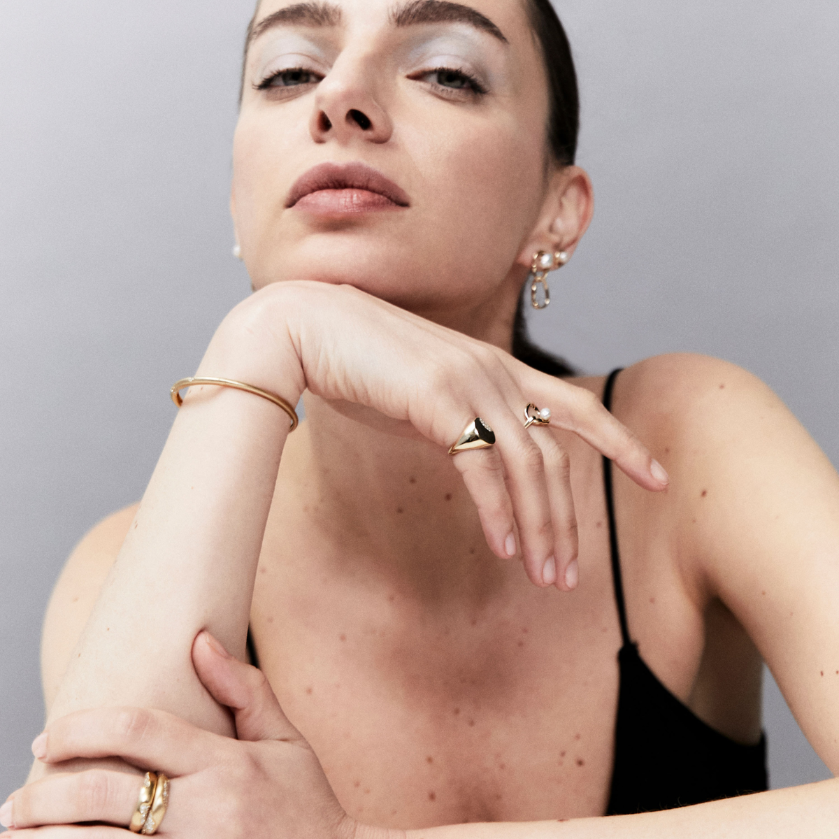 Louise Petersen 14mm Pearl Wave Studs