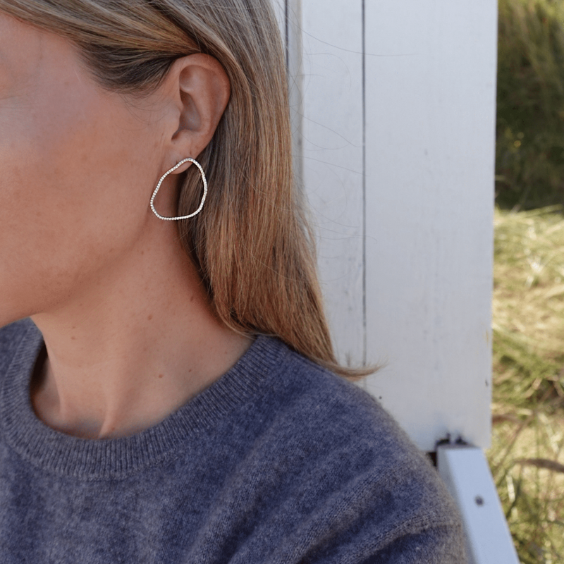 white diamond earrings