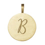 Ireland initial disc solid gold