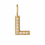 L 9k solid gold white diamond initial Ireland