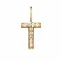 T diamond initial necklace