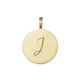 gold initial j disc