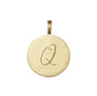 solid gold initial disc
