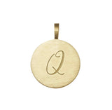 solid gold initial disc