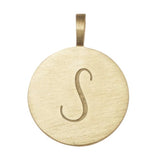 Irish initial disc solid gold S