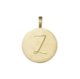 Z solid gold initial disc