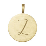 9k solid gold z initial disc