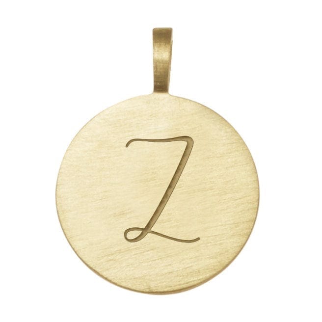 9k solid gold z initial disc