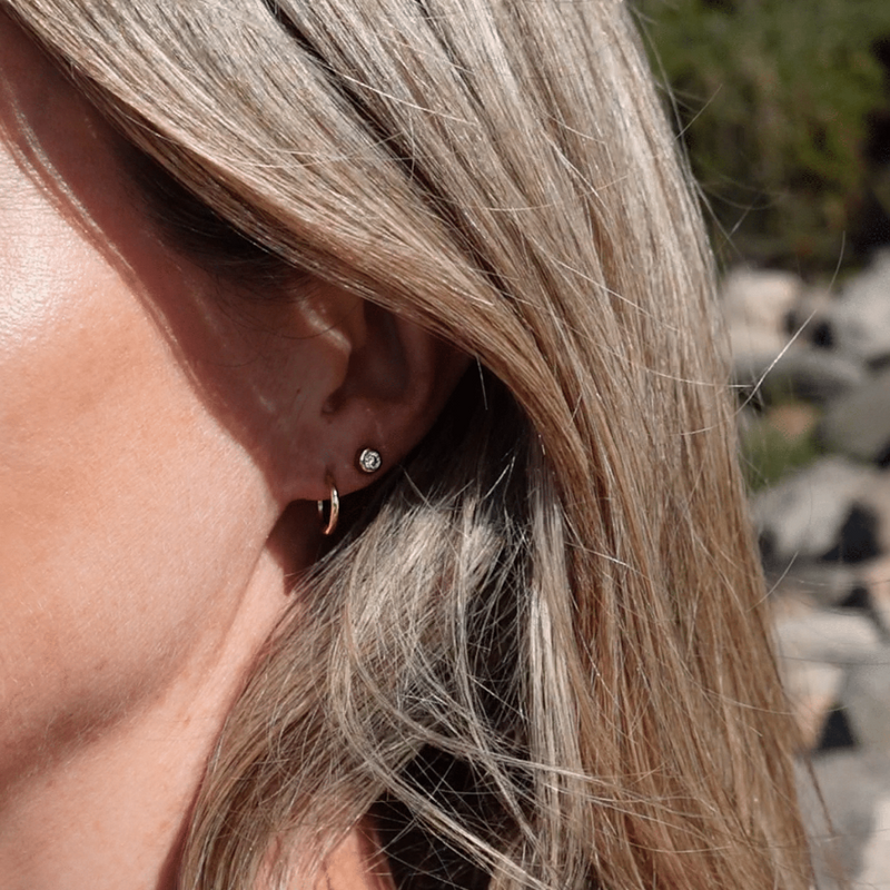 reimagined bezel set studs