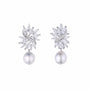 crystal pearl drop earrings for wedding
