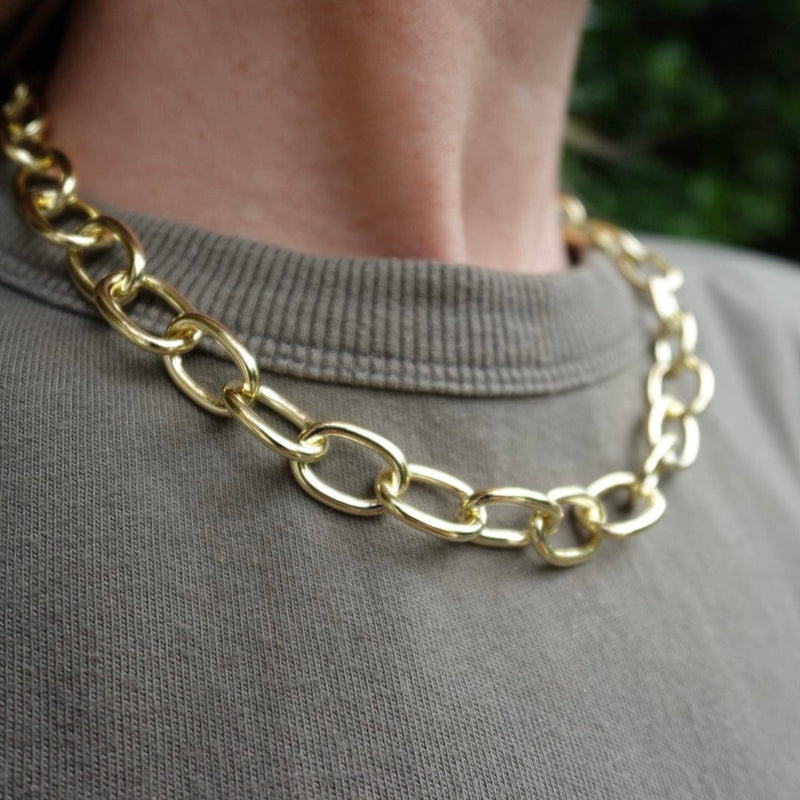 Statement link chain necklace