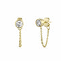 crystal stud with chain 