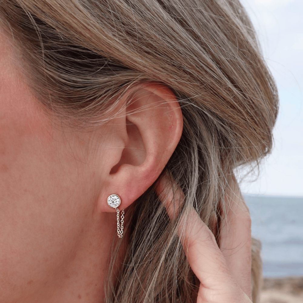 crystal chain earrings