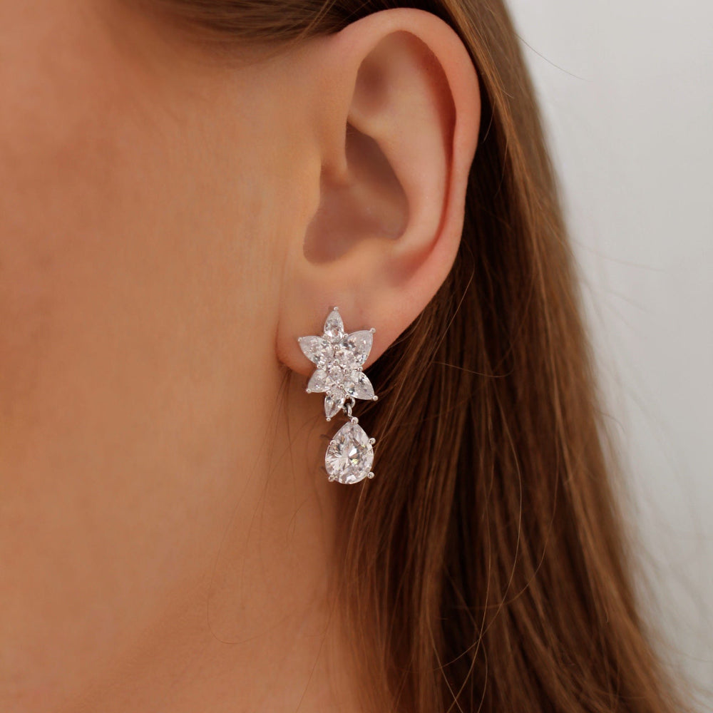 bridal earrings crystal